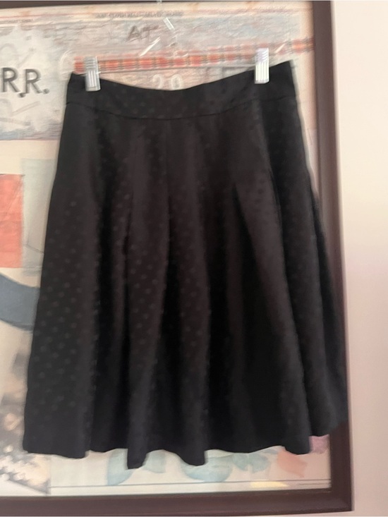 Jacob Dresses & Skirts - Vintage 100% Silk Jacob Black Polka Dot Pleated Skirt S/M